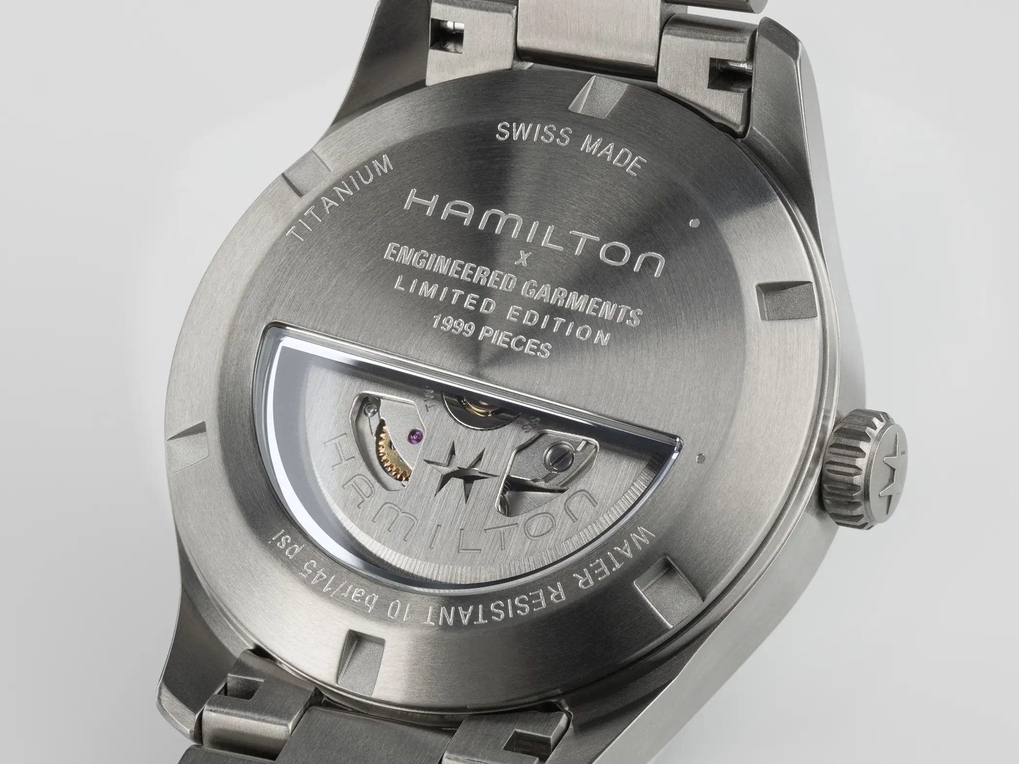 Hamilton X Engineered Garments Khaki Field Titanium 36mm